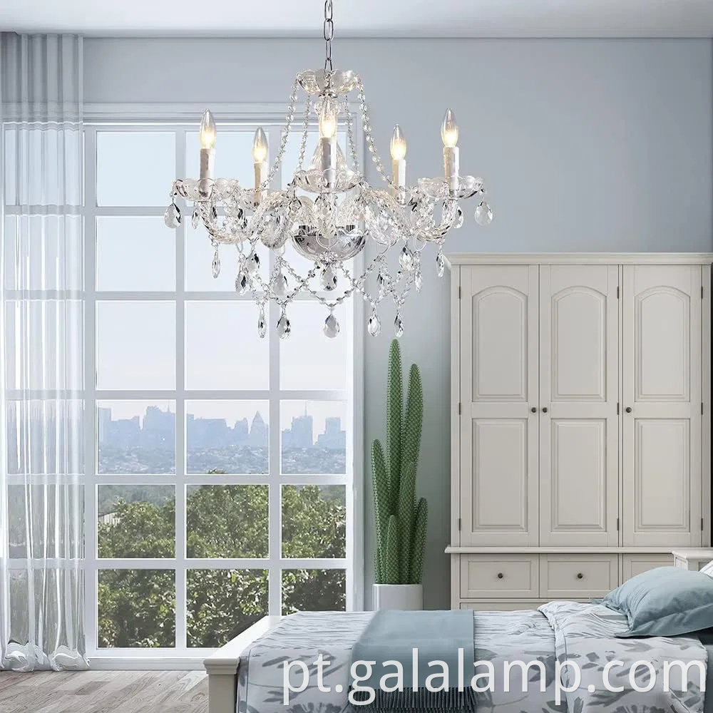 Luz pendente de ramo de cristal de cristal para tetos elegantes